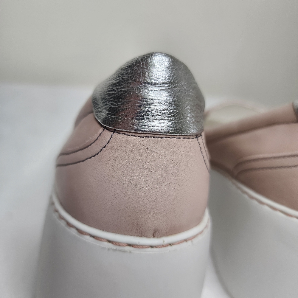 Fly London Women's Deca Pink Leather Slip On Wedge Sneakers Size 10 Casual - Picture 9 of 15